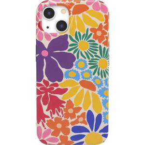 Casely iPhone 13 Case | Sage Garden | Green Floral | Compatible with MagSafe | Classic Ultra Slim Case Design(Flower Patch | Multi-Color Floral)