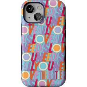 Casely iPhone 13 Mini Case | I’d Pick You | Red Strawberry | Compatible with MagSafe | Bold Protective Design(All You Need Is Love | Beatles)