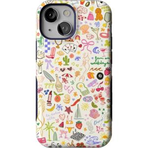 Casely iPhone 13 Mini Case | I’d Pick You | Red Strawberry | Compatible with MagSafe | Bold Protective Design(All the Fun Things | Fun on Weekdays)