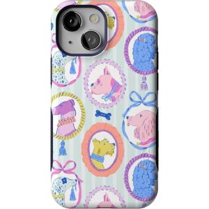 Casely iPhone 13 Mini Case | I’d Pick You | Red Strawberry | Compatible with MagSafe | Bold Protective Design(Chateau Pups | French Dog)