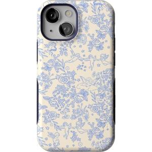 Casely iPhone 13 Mini Case | I’d Pick You | Red Strawberry | Compatible with MagSafe | Bold Protective Design(Cupid’s Canvas | Periwinkle Floral)