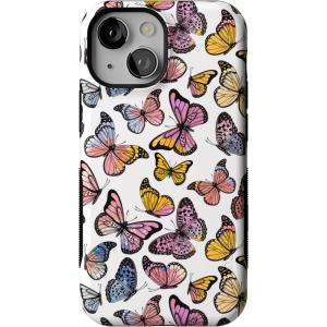 Casely iPhone 13 Mini Case | I’d Pick You | Red Strawberry | Compatible with MagSafe | Bold Protective Design(Free Spirit | Rainbow Butterfly)