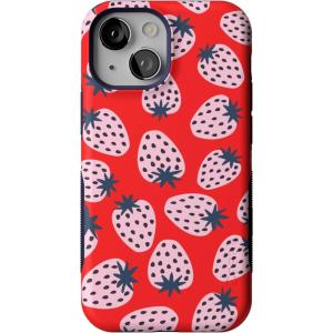 Casely iPhone 13 Mini Case | I’d Pick You | Red Strawberry | Compatible with MagSafe | Bold Protective Design(I’d Pick You | Red Strawberry)