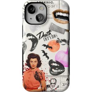 Casely iPhone 13 Mini Case | I’d Pick You | Red Strawberry | Compatible with MagSafe | Bold Protective Design(If You Dare | Horror Collage)