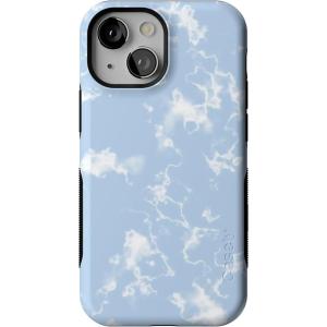 Casely iPhone 13 Mini Case | I’d Pick You | Red Strawberry | Compatible with MagSafe | Bold Protective Design(Light Blue Skies | Marble Clouds)