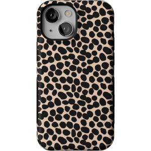 Casely iPhone 13 Mini Case | I’d Pick You | Red Strawberry | Compatible with MagSafe | Bold Protective Design(Lost in Spots | Cheetah Print)