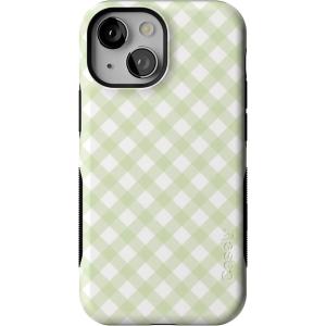 Casely iPhone 13 Mini Case | I’d Pick You | Red Strawberry | Compatible with MagSafe | Bold Protective Design(Mint Lattice | Sunday Best | Green Gingham)
