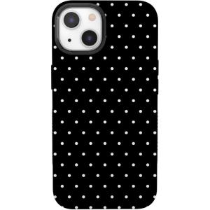 Casely iPhone 13 Mini Case | I’d Pick You | Red Strawberry | Compatible with MagSafe | Bold Protective Design(On the Dot | Black Polka Dot)