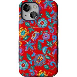 Casely iPhone 13 Mini Case | I’d Pick You | Red Strawberry | Compatible with MagSafe | Bold Protective Design(Painted Flowers | Frida Kahlo Floral)