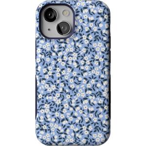 Casely iPhone 13 Mini Case | I’d Pick You | Red Strawberry | Compatible with MagSafe | Bold Protective Design(Picking Daisies | Cottagecore)