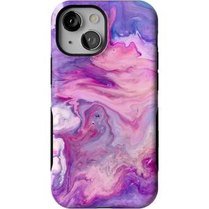 Casely iPhone 13 Mini Case | I’d Pick You | Red Strawberry | Compatible with MagSafe | Bold Protective Design(Tie Dying Over You | Purple Marble iPhone)