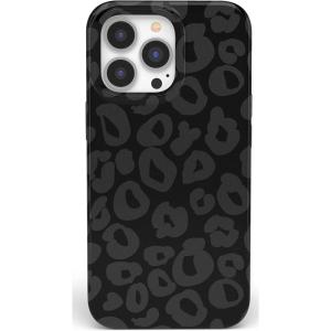 Casely iPhone 13 Pro Case | Compatible with MagSafe | Flower Patch | Girly Floral Case(Into the Wild | Black Leopard)