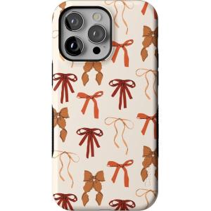Casely iPhone 13 Pro Case | Fall Girlie | Pumpkin Spice Bows | Compatible with MagSafe | Bold Protective Design