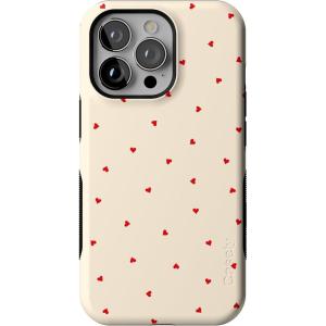 Casely iPhone 13 Pro Case | Ride The Wave | Pastel Rainbow Lined | Compatible with MagSafe | Bold Protective Design(Be Mine | Tiny Hearts)