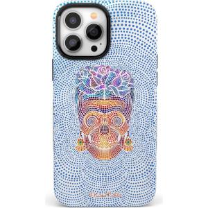 Casely iPhone 13 Pro Case | Ride The Wave | Pastel Rainbow Lined | Compatible with MagSafe | Bold Protective Design(Frida Kahlo | Vida y Muerte | Dotted Skull)