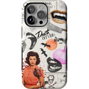 Casely iPhone 13 Pro Case | Ride The Wave | Pastel Rainbow Lined | Compatible with MagSafe | Bold Protective Design(If You Dare | Horror Collage)