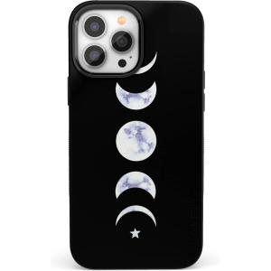 Casely iPhone 13 Pro Case | Ride The Wave | Pastel Rainbow Lined | Compatible with MagSafe | Bold Protective Design(It’s Just a Phase | Marble Moon)