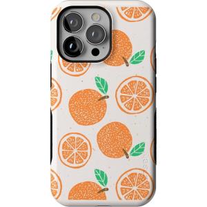 Casely iPhone 13 Pro Case | Ride The Wave | Pastel Rainbow Lined | Compatible with MagSafe | Bold Protective Design(Main Squeeze | Orange Stamped)