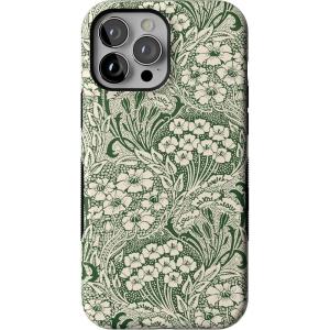 Casely iPhone 13 Pro Case | Ride The Wave | Pastel Rainbow Lined | Compatible with MagSafe | Bold Protective Design(Mystic Meadow | Green Gardens)