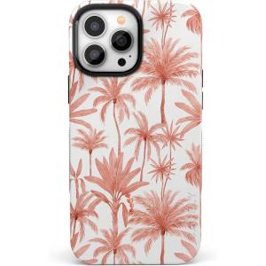 Casely iPhone 13 Pro Case | Ride The Wave | Pastel Rainbow Lined | Compatible with MagSafe | Bold Protective Design(Perfect Paradise | Tropical Palm Tree Floral)
