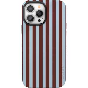 Casely iPhone 13 Pro Case | Ride The Wave | Pastel Rainbow Lined | Compatible with MagSafe | Bold Protective Design(Sunday in Brooklyn | Chocolate Stripes)
