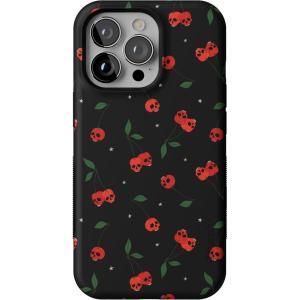 Casely iPhone 13 Pro Case | Ride The Wave | Pastel Rainbow Lined | Compatible with MagSafe | Bold Protective Design(Sweet Revenge | Cherry Skulls)