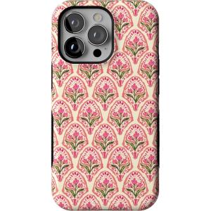 Casely iPhone 13 Pro Case | Ride The Wave | Pastel Rainbow Lined | Compatible with MagSafe | Bold Protective Design(Tulip Tapestry | Jenna Palek x Casely)