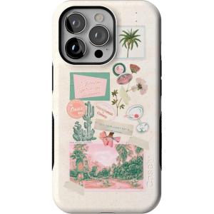 Casely iPhone 13 Pro Case | Ride The Wave | Pastel Rainbow Lined | Compatible with MagSafe | Bold Protective Design(Vintage Vacay | FashionPass x Casely)