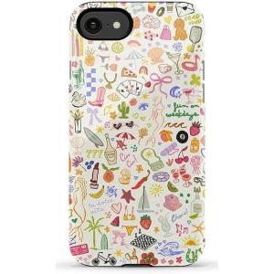 Casely iPhone SE (2020 & 2022) Case | Hibiscus Blooms | Hawaiian Floral | Essential Slim Dual-Layer Protective Case Design(All the Fun Things | Fun on Weekdays)