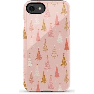 Casely iPhone SE (2020 & 2022) Case | Hibiscus Blooms | Hawaiian Floral | Essential Slim Dual-Layer Protective Case Design(Bubblegum Forest | Christmas Tree)