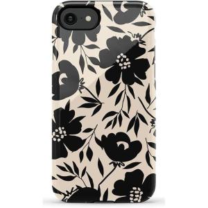 Casely iPhone SE (2020 & 2022) Case | Hibiscus Blooms | Hawaiian Floral | Essential Slim Dual-Layer Protective Case Design(Dark Fantasy | Contrast Floral)
