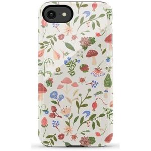 Casely iPhone SE (2020 & 2022) Case | Hibiscus Blooms | Hawaiian Floral | Essential Slim Dual-Layer Protective Case Design(Garden Party | Mushroom Floral)