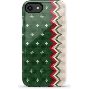 Casely iPhone SE (2020 & 2022) Case | Hibiscus Blooms | Hawaiian Floral | Essential Slim Dual-Layer Protective Case Design(Grandpa’s Sweater | Holiday Knit)
