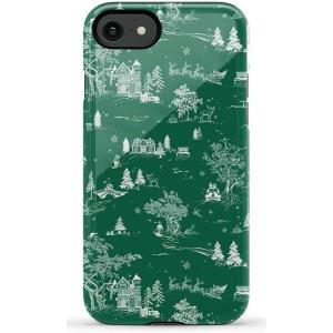 Casely iPhone SE (2020 & 2022) Case | Hibiscus Blooms | Hawaiian Floral | Essential Slim Dual-Layer Protective Case Design(Home for the Holidays | Mountain Town)