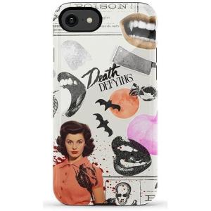 Casely iPhone SE (2020 & 2022) Case | Hibiscus Blooms | Hawaiian Floral | Essential Slim Dual-Layer Protective Case Design(If You Dare | Horror Collage)