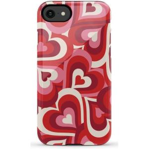 Casely iPhone SE (2020 & 2022) Case | Hibiscus Blooms | Hawaiian Floral | Essential Slim Dual-Layer Protective Case Design(Love Song Remix | Ombre Hearts)