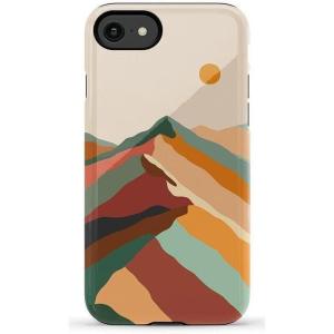 Casely iPhone SE (2020 & 2022) Case | Hibiscus Blooms | Hawaiian Floral | Essential Slim Dual-Layer Protective Case Design(Magic Mountain | Colorblock)