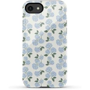 Casely iPhone SE (2020 & 2022) Case | Hibiscus Blooms | Hawaiian Floral | Essential Slim Dual-Layer Protective Case Design(Nantucket Cottage | Blue Hydrangea)