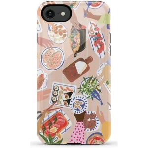 Casely iPhone SE (2020 & 2022) Case | Hibiscus Blooms | Hawaiian Floral | Essential Slim Dual-Layer Protective Case Design(Picnic Party | Painted Collage)