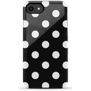 Casely iPhone SE (2020 & 2022) Case | Hibiscus Blooms | Hawaiian Floral | Essential Slim Dual-Layer Protective Case Design(Polka Dots | High Contrast)