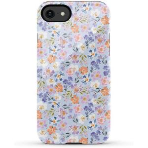 Casely iPhone SE (2020 & 2022) Case | Hibiscus Blooms | Hawaiian Floral | Essential Slim Dual-Layer Protective Case Design(Poppy Meadows | Pastel Floral)