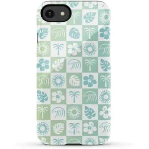 Casely iPhone SE (2020 & 2022) Case | Hibiscus Blooms | Hawaiian Floral | Essential Slim Dual-Layer Protective Case Design(Pura Vida | Coastal Checkers)