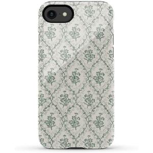 Casely iPhone SE (2020 & 2022) Case | Hibiscus Blooms | Hawaiian Floral | Essential Slim Dual-Layer Protective Case Design(Sage Tapestry | Floral Vines)