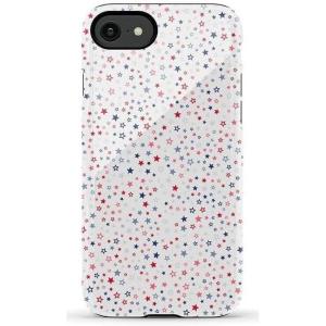 Casely iPhone SE (2020 & 2022) Case | Hibiscus Blooms | Hawaiian Floral | Essential Slim Dual-Layer Protective Case Design(Seeing Stars | Red  White & Blue)