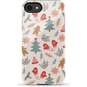 Casely iPhone SE (2020 & 2022) Case | Hibiscus Blooms | Hawaiian Floral | Essential Slim Dual-Layer Protective Case Design(Sugar and Spice | Holiday Cookie)