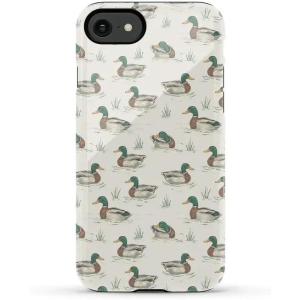 Casely iPhone SE (2020 & 2022) Case | Hibiscus Blooms | Hawaiian Floral | Essential Slim Dual-Layer Protective Case Design(The Boyfriend Collection | Mallard & Co.)