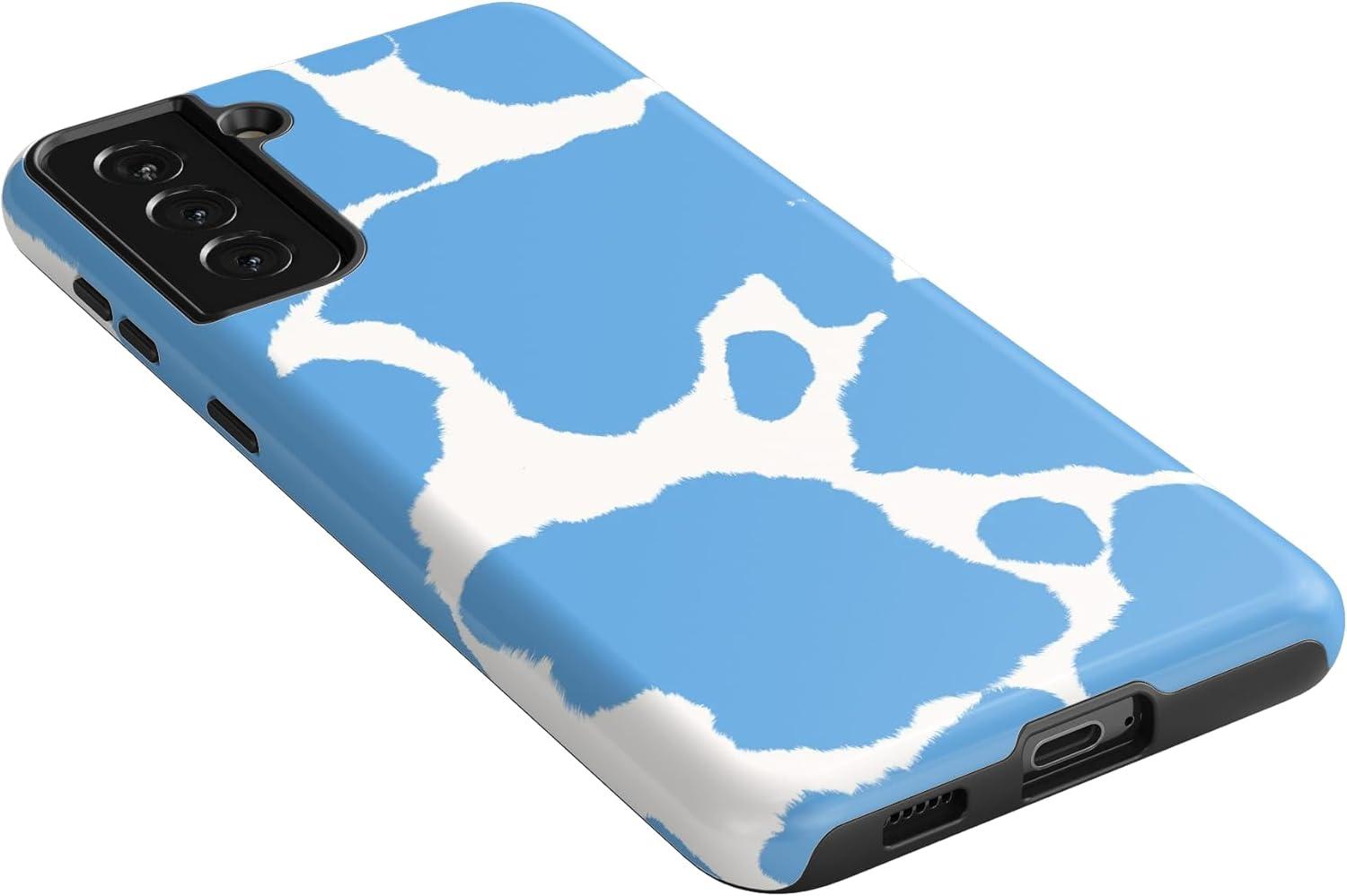 imageCasely Galaxy S21 Case Current Mood Cow PrintCurrent MOOd Light Blue Cow Print