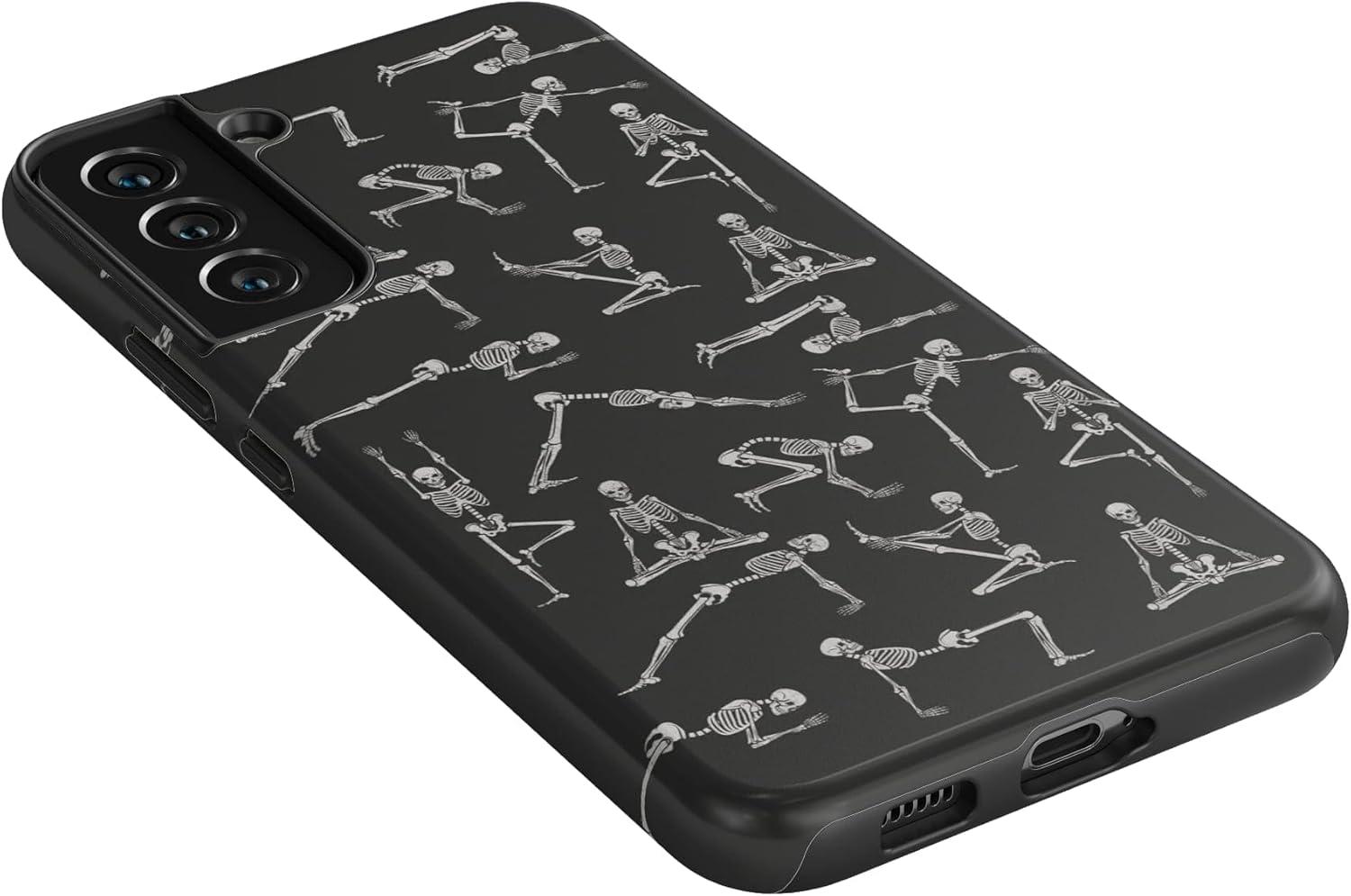 imageCasely Galaxy S22 Case Lucky You Shamrock Essential Slim DualLayer Protective Case DesignCorpse Pose Skeleton Yoga