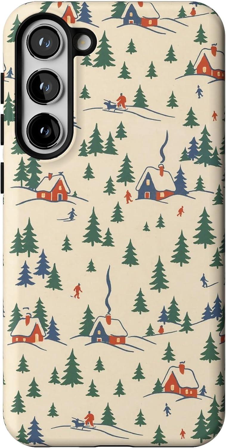 imageCasely Galaxy S22 Plus Case Dashing Doxies Dachshund Dog CaseChalet All Day Winter Village