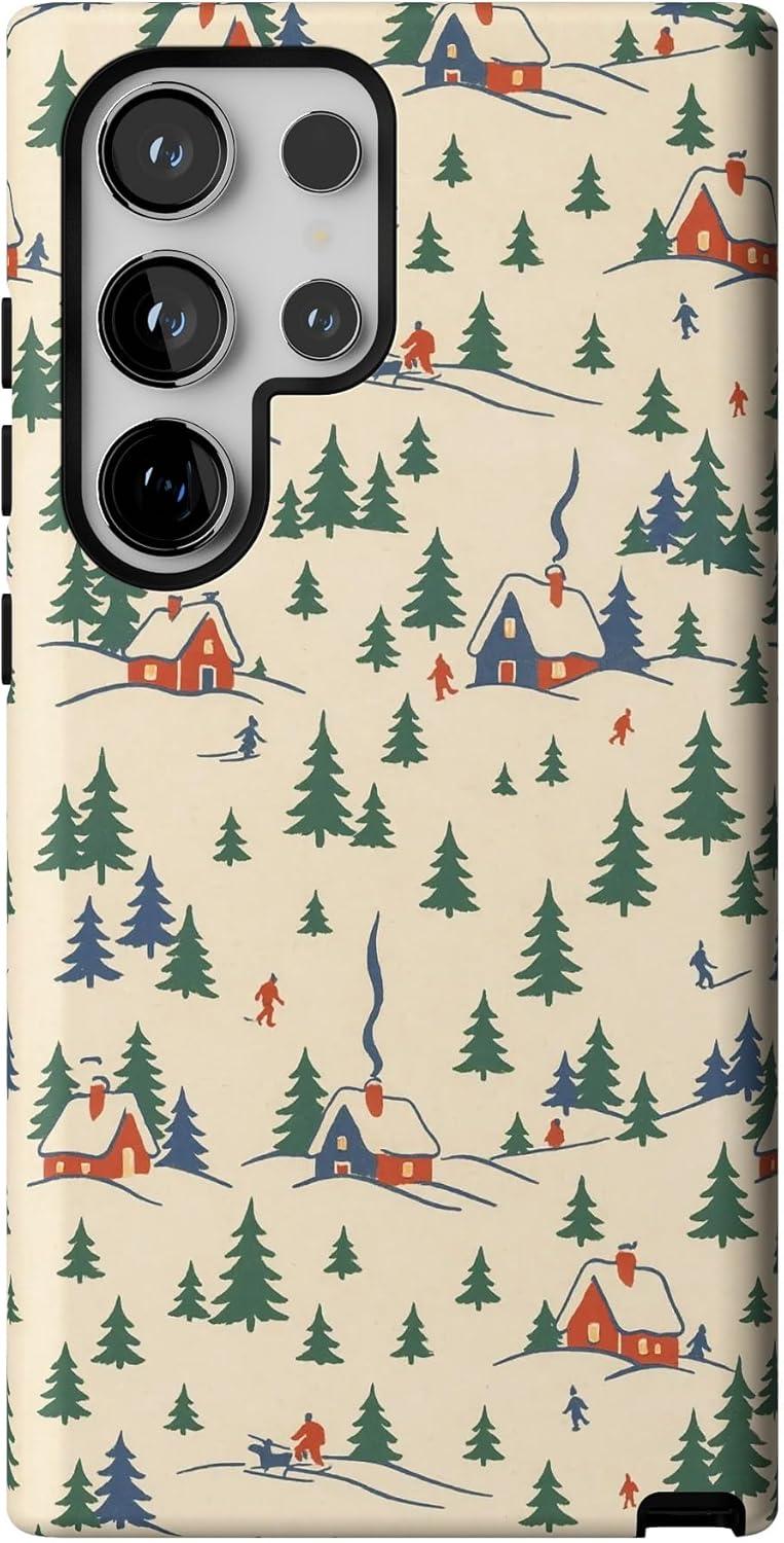 imageCasely Galaxy S22 Plus Case Dashing Doxies Dachshund Dog CaseChalet All Day Winter Village